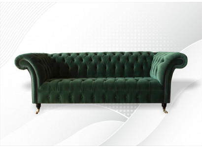 Chesterfield 3 Sëtzer Sofas Polstersëtz Canapé Sofa Garnitur Grouss Canapéen