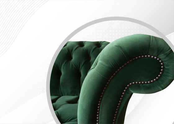 Chesterfield 3 Sëtzer Sofas Polstersëtz Canapé Sofa Garnitur Grouss Canapéen
