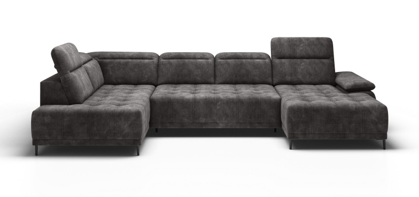 Sofa Bettfunktioun Canapé Stoff Sofa Wunnlanschaft Lieder Design Eckssofa U-Form