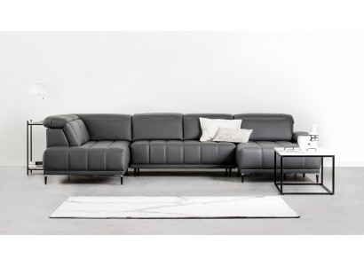 Polster Sofa Bettfunktioun Design Modern Ecksofa U-Form Sofa Wunnlandschaft Nei