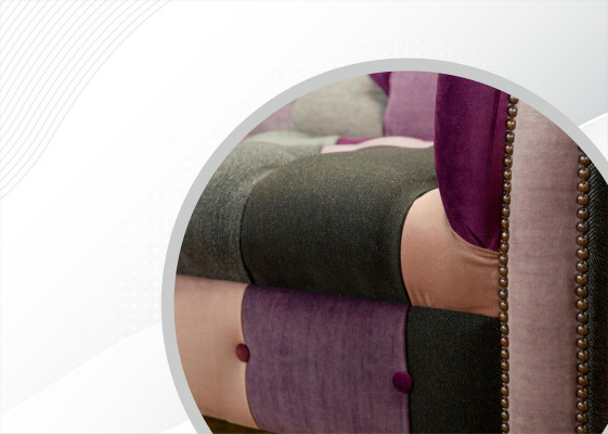 Chesterfield 3 Sëtzer Designer Miwwelen Nei Modern Design Textil Wunnzëmmer Couchen