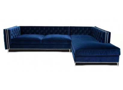 Ecksofa Blo Wunnlandschaft xxl Miwwelen Design Canapé Eckgarnitur Polster grouss Chesterfield
