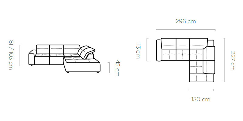 Ecksofa L-Form Stoff Luxus Design Wunnlandschaft Polstermëll Couche Couchen Miwwelen