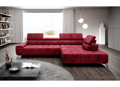 Ecksofa L-Form Couch Wunnlandschaft Eck Couches Miwwelen Design Modern Textil Nei