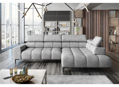 Eckcouch L-Form Canapé Wunnlandschaft Polster Multifunktion Design Modern Textil