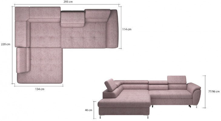 Eckcouch Schlofcouch Polster Eck Garnitur Betterfunktion Leder Sofa Neijor