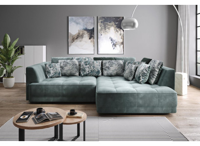 Ecksofa L Form Wunnlandschaft Canapé Ecksofa Polster Gréng L-Form Modernt Sofa