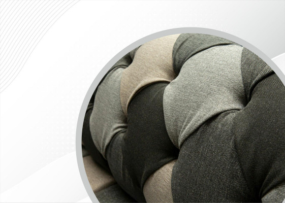 Chesterfield Méifaarweg 3 Sëtz Sofa Dräi Sëtzer Design Canapéë Polster Textil