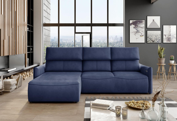 Eckdesign Modern Sofasen Ecksofa L-Form Sëtz Textilsofa Couch Wunnlandschaft Nei