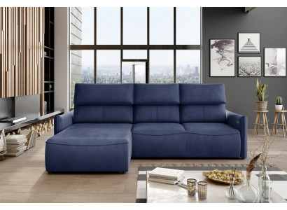 Eckdesign Modern Sofasen Ecksofa L-Form Sëtz Textilsofa Couch Wunnlandschaft Nei