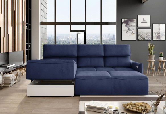 Eckdesign Modern Sofasen Ecksofa L-Form Sëtz Textilsofa Couch Wunnlandschaft Nei
