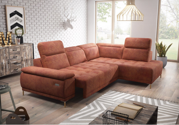 Stoff L-Form Canapé Wunnlandschaft Eckcanapé Garnitur Modernen Design Dekor Canapé