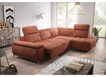 Stoff L-Form Canapé Wunnlandschaft Eckcanapé Garnitur Modernen Design Dekor Canapé