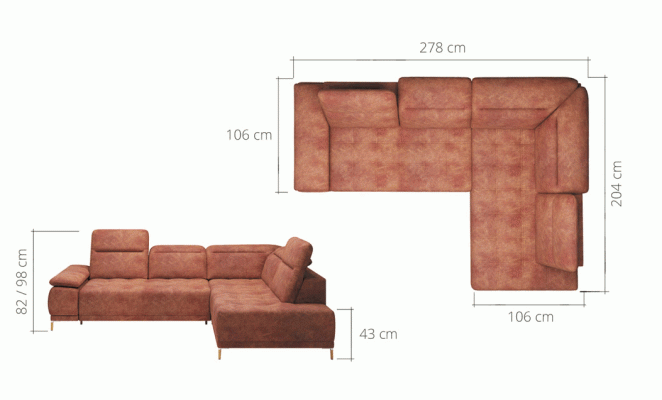 Stoff L-Form Canapé Wunnlandschaft Eckcanapé Garnitur Modernen Design Dekor Canapé