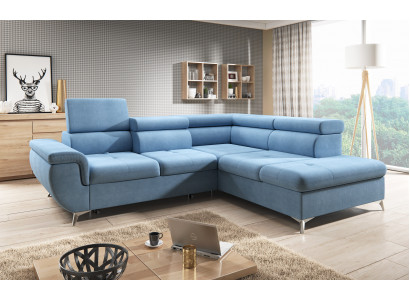Stoff L-Form Canapé Wunnlandschaft Ecksofa Garnitur Dekor Modern Design Canapé