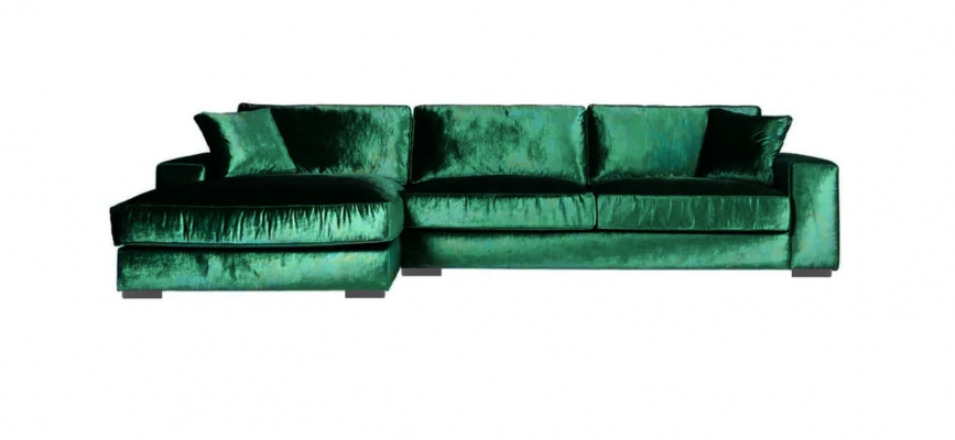 Ecksofa Sofas Italienesch Miwwelen Stoff Wunnzëmmer Couchen Polster Sofa Gréng Nei