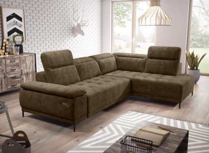 Wohnlandschaft Garnitur Design Canapé Stoff Automatescht Eckcanapé L-Form Couch