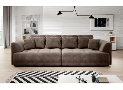 Schlofzofa 4-Sëtz Sofas Zëmmer Miwwelen Grouss XXL Couch Polster Design Sofa Couchen