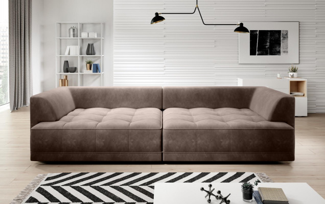 Schlofzofa 4-Sëtz Sofas Zëmmer Miwwelen Grouss XXL Couch Polster Design Sofa Couchen