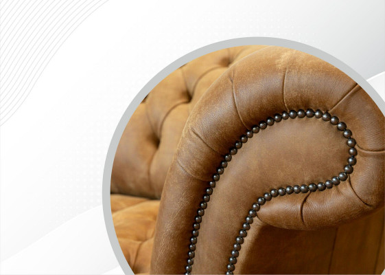 Chesterfield 4-Platzer Hellbrong Modern Design Canapéen Lieder Sofa Kreativ Miwwelen