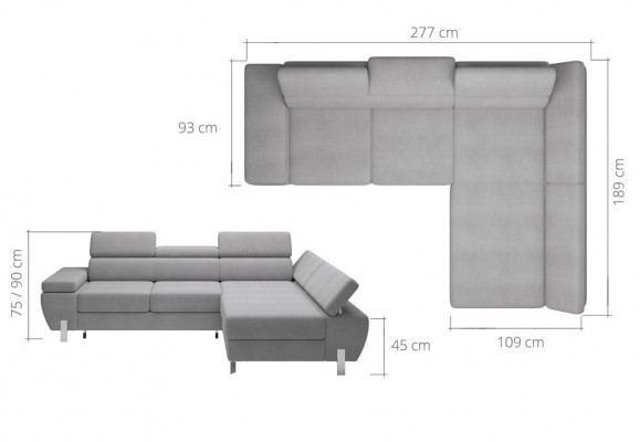 Stoff L-Form Couch Wunnlandschaft Ecksofa Garnitur Modern Dekor Design Sofa