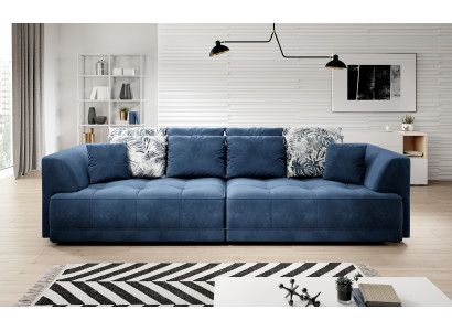 Grouss XXL Sofa Textil Couch Polstersofa Design Sofa 4er Sëtz Sofas Miwwelen Grouss Flegel.