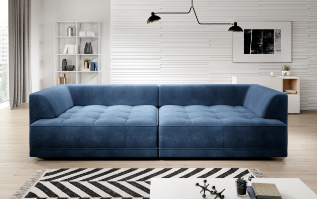 Grouss XXL Sofa Textil Couch Polstersofa Design Sofa 4er Sëtz Sofas Miwwelen Grouss Flegel.
