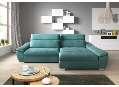 Eckcanapé Canapé Couch Polster Eckgarnitur L-Form Multifunktioun Textil Wunnlandschaft