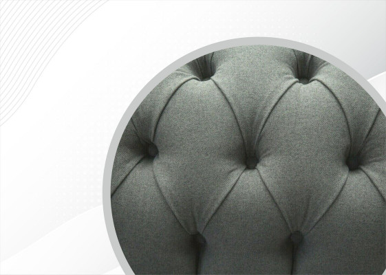 Chesterfield 4 Sëtzer Gro Stoff Wunnzëmmer Design Polstersofa Grouss Textilmöbel