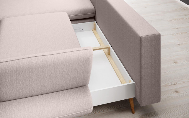 Stoff L-Form Canapé Wunnlandschaft Ecksofa Canapé Modernen Design Béige Canapéën