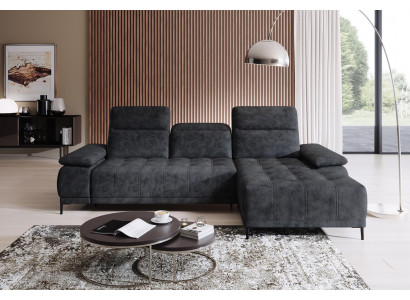 Eckcouch Sofa Multifunktioun Design Sofa Stoft Textil L-Form Canapé Wunnlandschaft