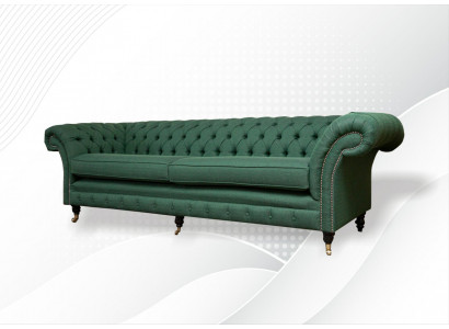 Chesterfield 4 Plaz Déifgréng Wunnzëmmer Design Couchen Sofa grouss Miwwelen Stoff