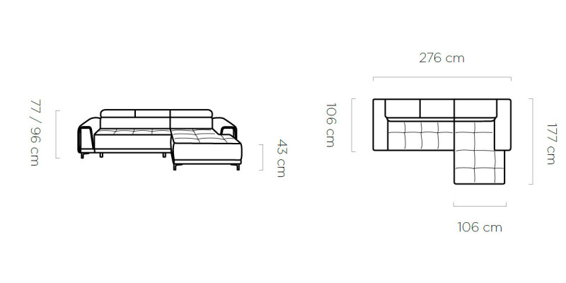 Ecksofa Polster Wunnlandschaft Canapé Eckcouch Eckgarnitur Sofas L-Form Sofa Neij