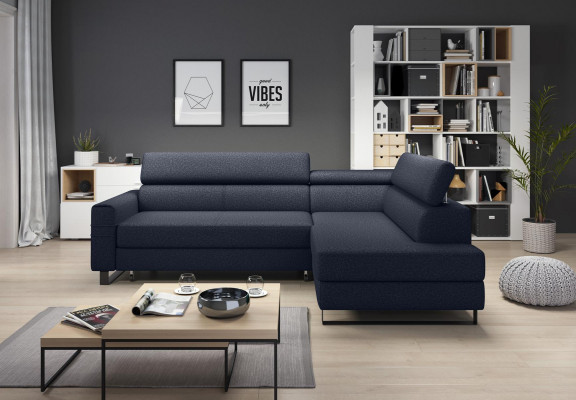 Eck Ecksofa L-Form Wunnlandschaft Couch Polster Textil Stoff Lieder Sëtz Couchen