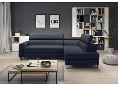 Eck Ecksofa L-Form Wunnlandschaft Couch Polster Textil Stoff Lieder Sëtz Couchen