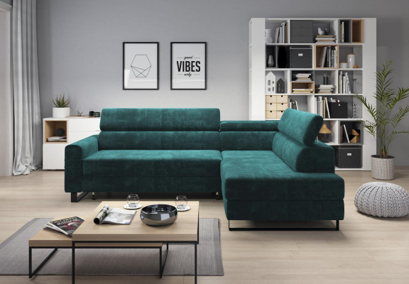 Gréng Ecksofa Textil Sofa Polster Garnitur Modern Canapé Wunnlandschaft L Form