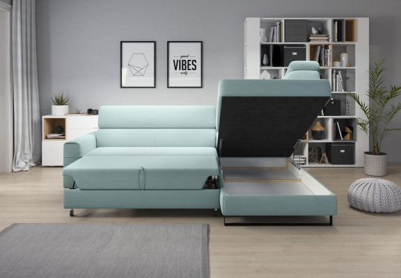 Gréng Ecksofa Textil Sofa Polster Garnitur Modern Canapé Wunnlandschaft L Form