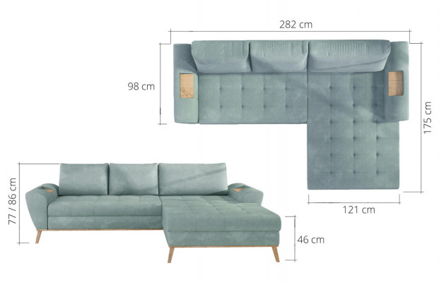 Bettfunktioun Wunnlandschaft Schlofsbéisch Eckbéisch Canapé L-Form Béisch Designer