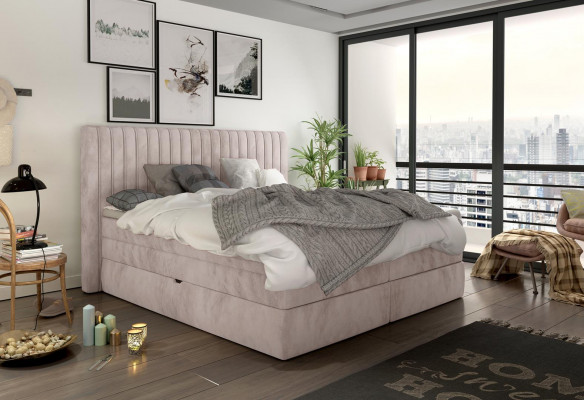 Boxspringbett 180x200cm Duebel Hotel Better Textil Schlofzëmmer Bett Polster Nei
