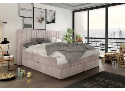 Boxspringbett 180x200cm Duebel Hotel Better Textil Schlofzëmmer Bett Polster Nei