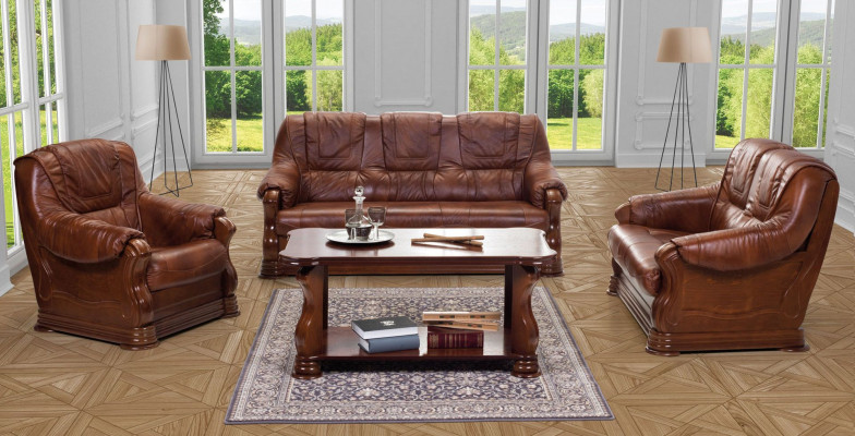 Canapé Schlofcanapé Designer 3 Plazen Canapé mat Bettfunktioun Garnitur Couch Ledercanapé