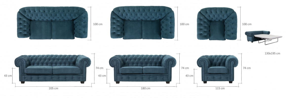 Canapé Schlofcouch Designer 3-Sëtzer Canapé mat Schloffunktion Suite Canapé-Lieder canapé.
