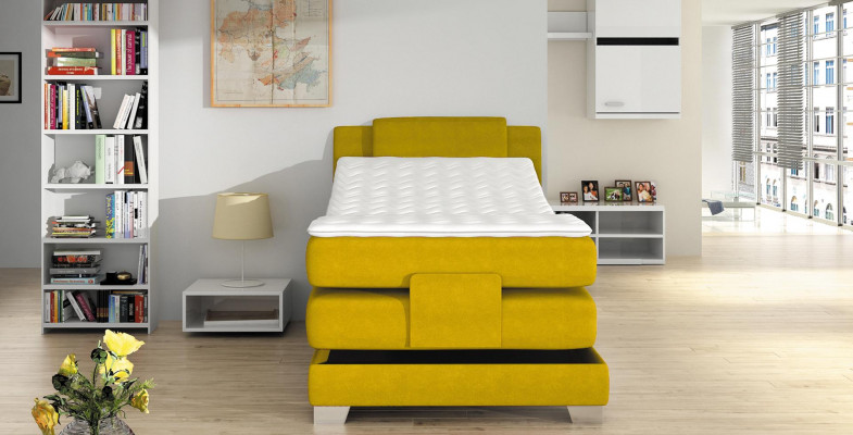 Boxspringbett Design Bett Topper Federkär Polsterbett 100 x 200 cm Elektrësch