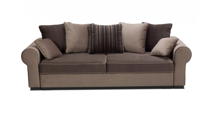 Canapé Schlofsgaang Designer 3-Sëtzer Canapé mat Schloffunktion + Schlofkëscht Couch NEI
