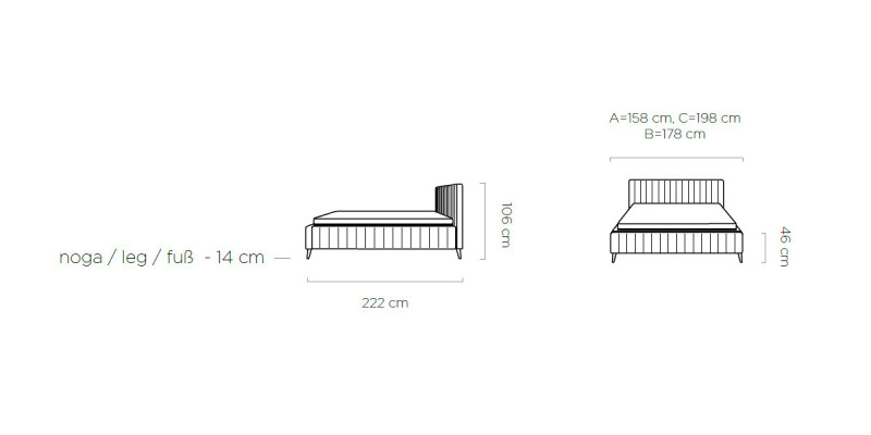 Better Textil Hotel Luxus Polster Bettgestell Design Bett Schlofzëmmer 180x200