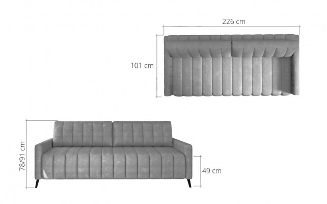 Dreesëtzsofa Polster Design Canapé Modern 3-Sëtz Sofas Zëmmer Miwwelen Giel