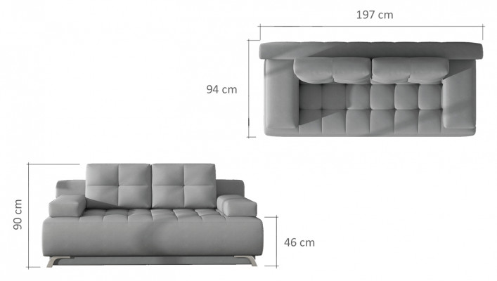 Design Sofa Couche Canapé Modern Luxus Sofa 2-Sëtzer Miwwelen Gepolstert Zweisëtzer