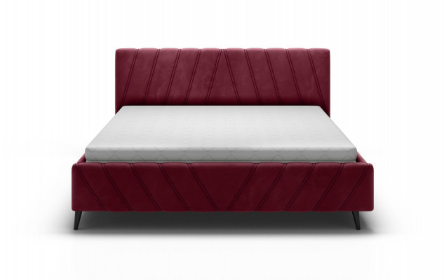 Luxus Bett Design Textil Better Polster Hotel 180x200cm Schlofzëmmer Miwwelen Samt