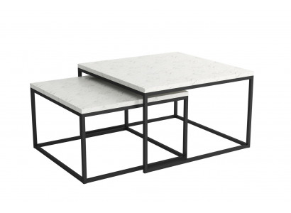 Bijëschtisdësch Designer Dësch Wunnzëmmerdësch Dëscher 2x Clubdësch
