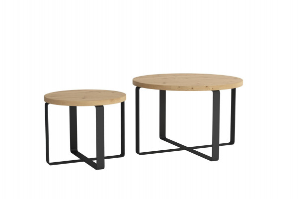 Couchtischset Dëscher Wunnzëmmer Design Edelstol 2-Deeler Niewendësch Tisch 2x